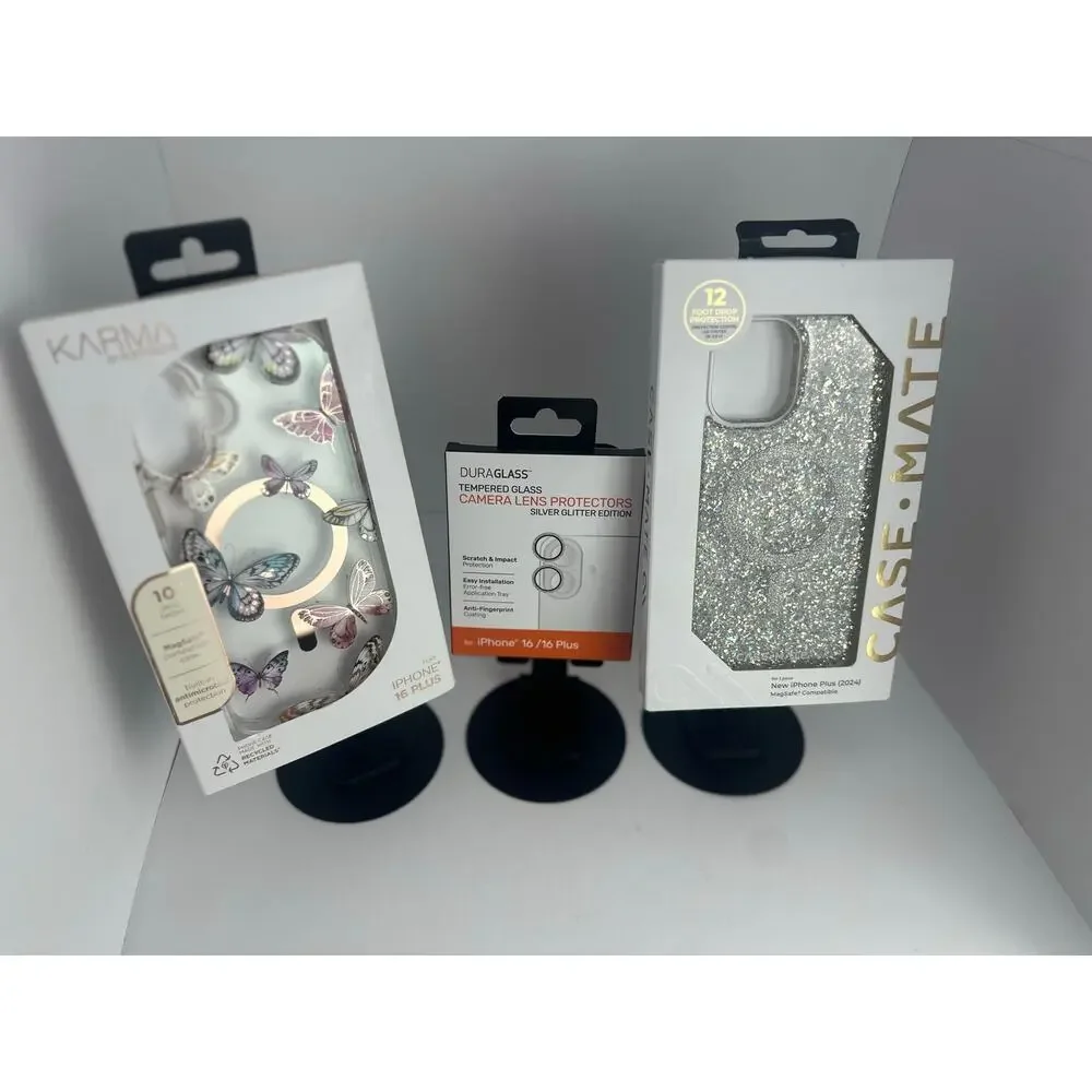 2-Day $55 iPhone 16 Plus Bundle: Case-Mate/Karma + DuraGlass Lens Protector NWT